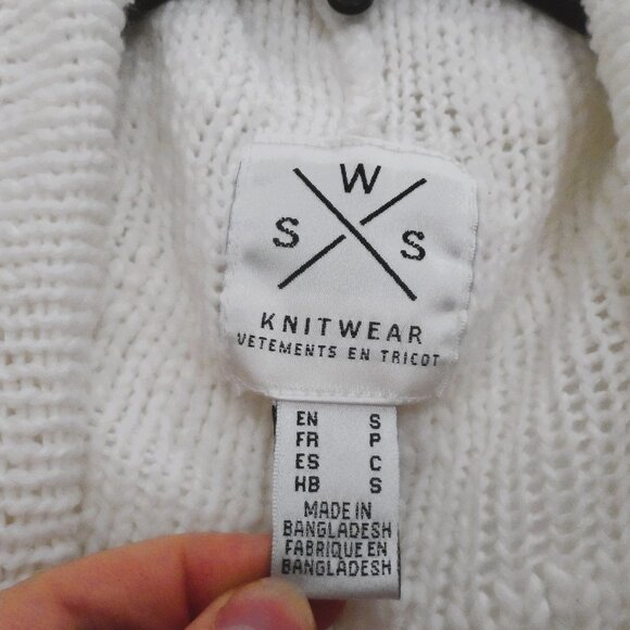 white waterfall cardigan small size - Picture 3 of 4